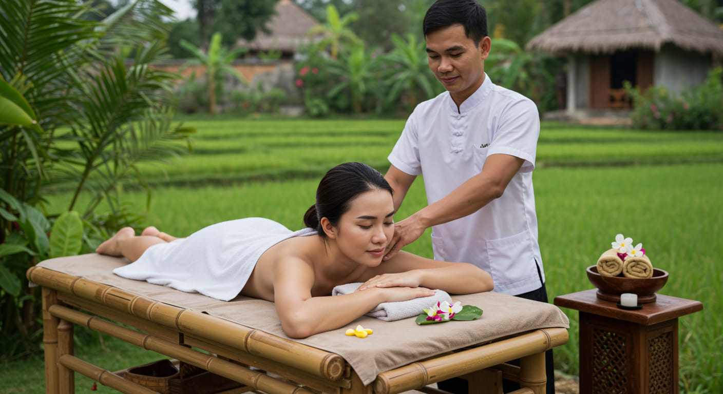 Traditional Vietnamese massage herbs and oils
