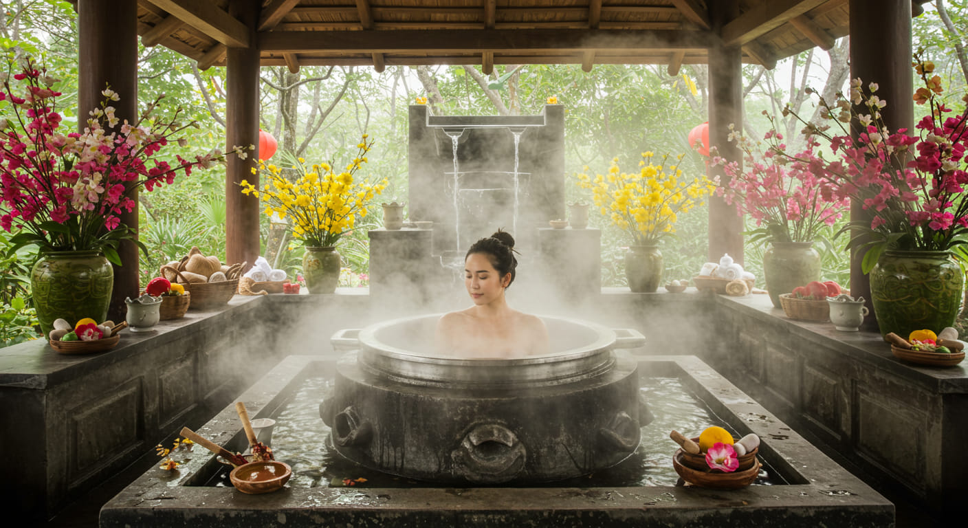 Traditional Vietnamese spa signature treatment
