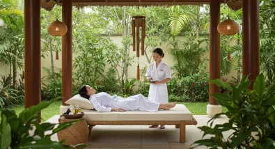 Vietnamese traditional facial treatment with natural ingredients