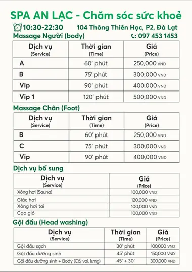 Spa Massage An Lạc - Đà Lạt - Spa in Unknown District